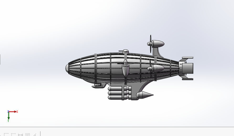 基洛夫飞艇装配模型