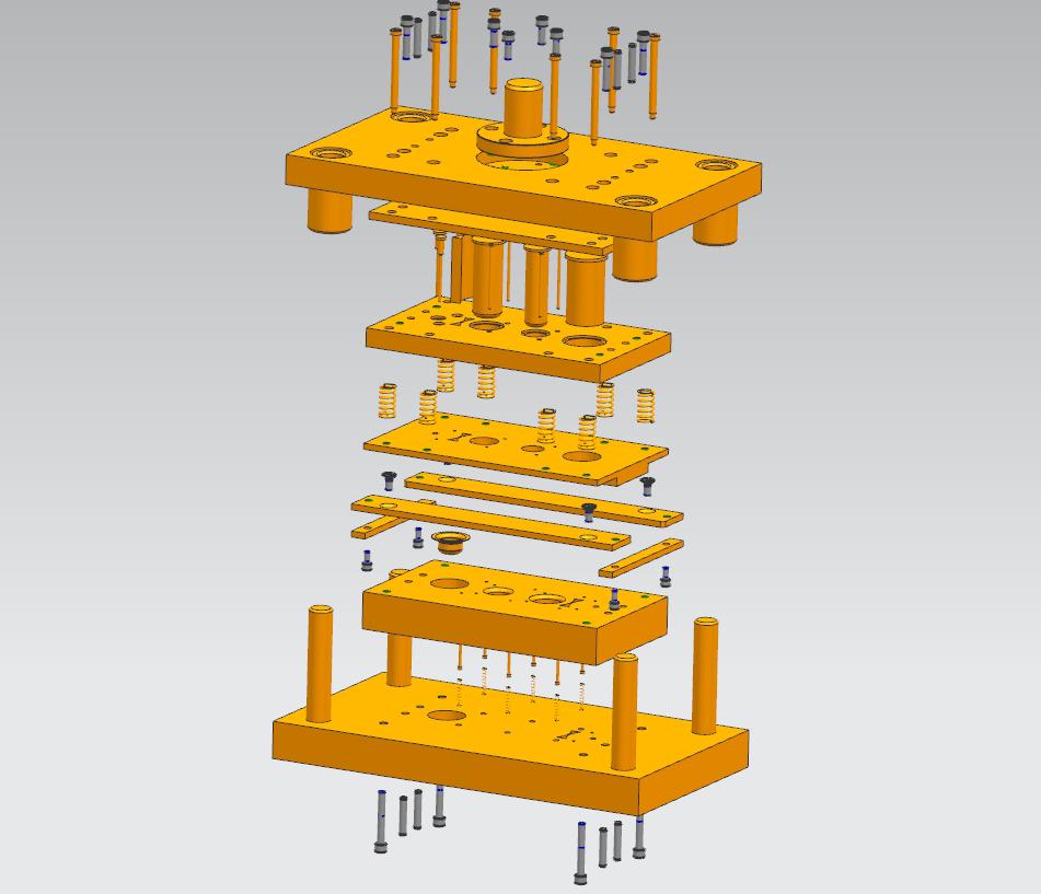 端盖级进模(CAD图+UG三维)