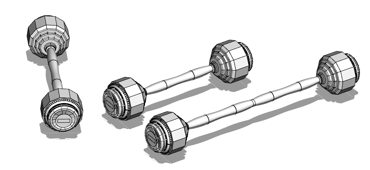 科技旋转哑铃闹钟