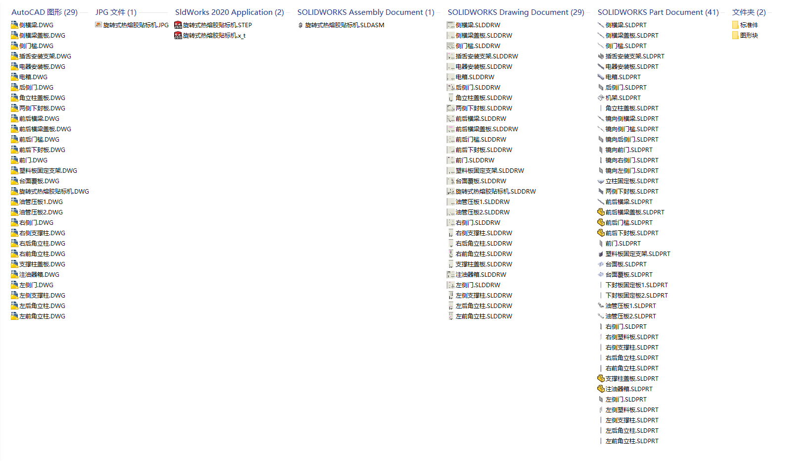 旋转式热熔胶贴标机外钣金