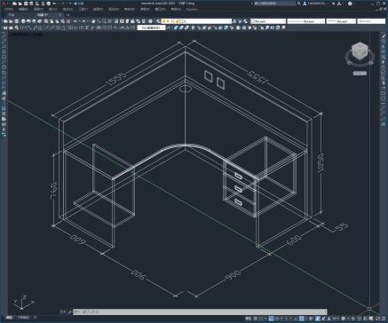屏风工作模型库