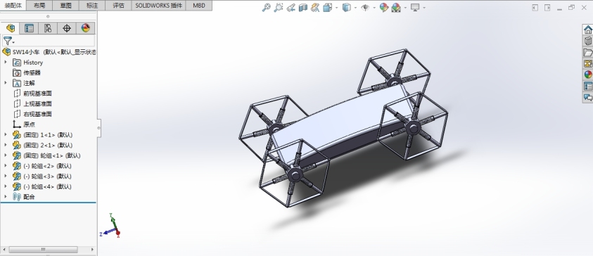 Solidworks  建模小车