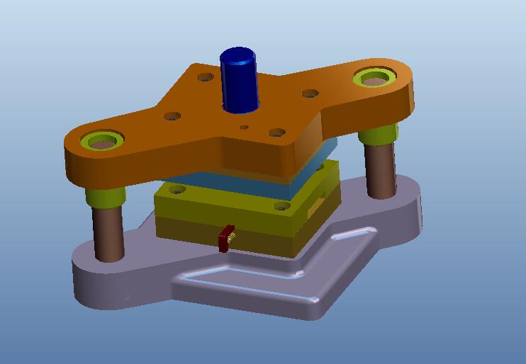 异形垫片级进模(CAD图+Proe三维)