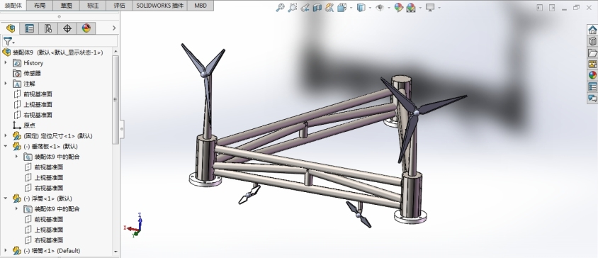 Solidworks浮式平台