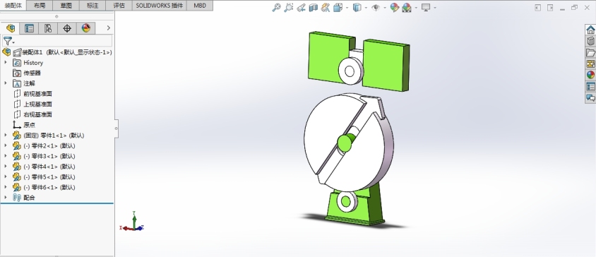 Solidworks  简易滑块拨动机构