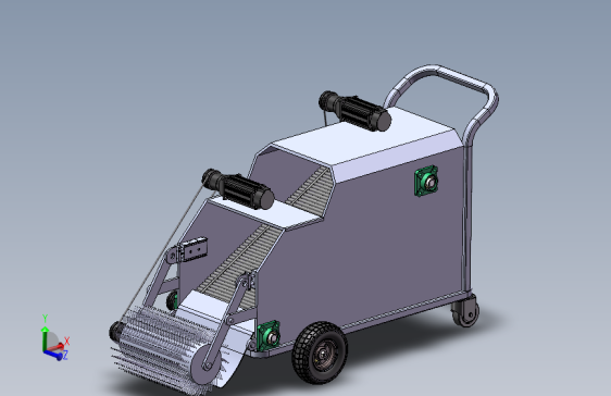 城市道路落叶清扫机三维SW+CAD+说明书
