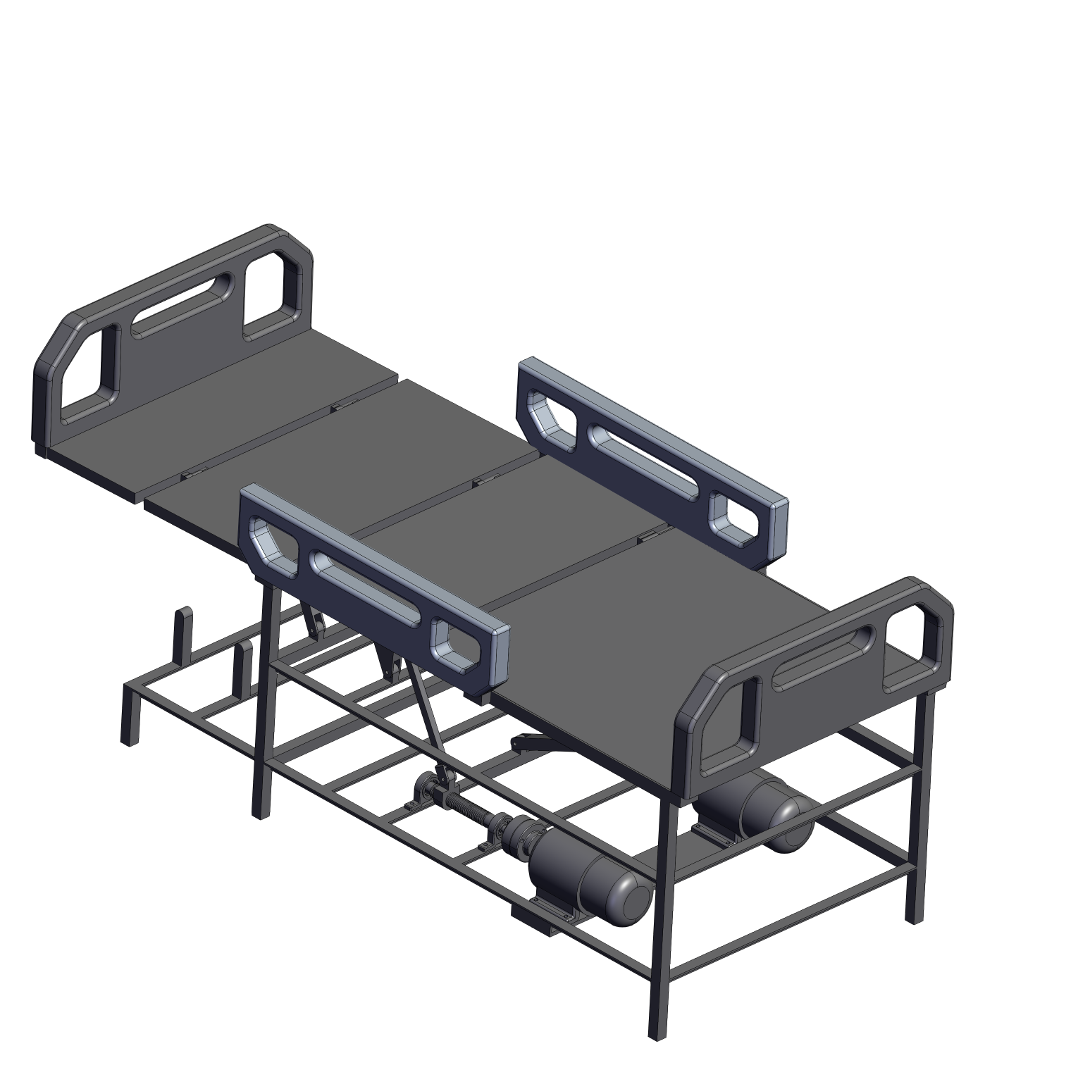 多功能可调角度病床的设计【含仿真动画】【三维PROE】+CAD+说明书