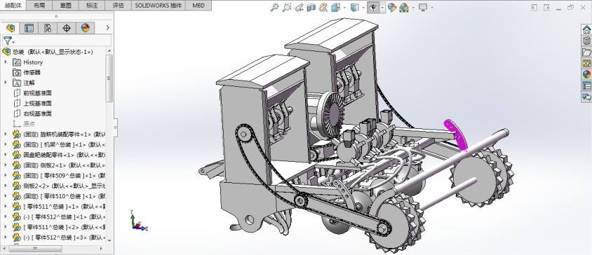 Solidworks  播种器模型图