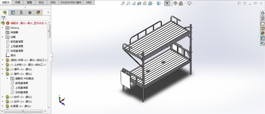 Solidworks  双层床