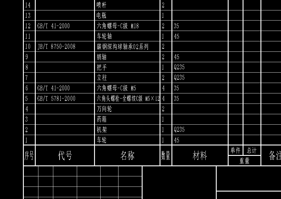 自走式喷雾机CAD