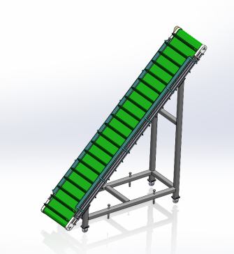倾斜输送带三维模型SW16