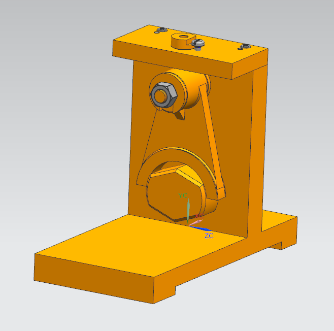 拨叉钻孔夹具UG+CAD