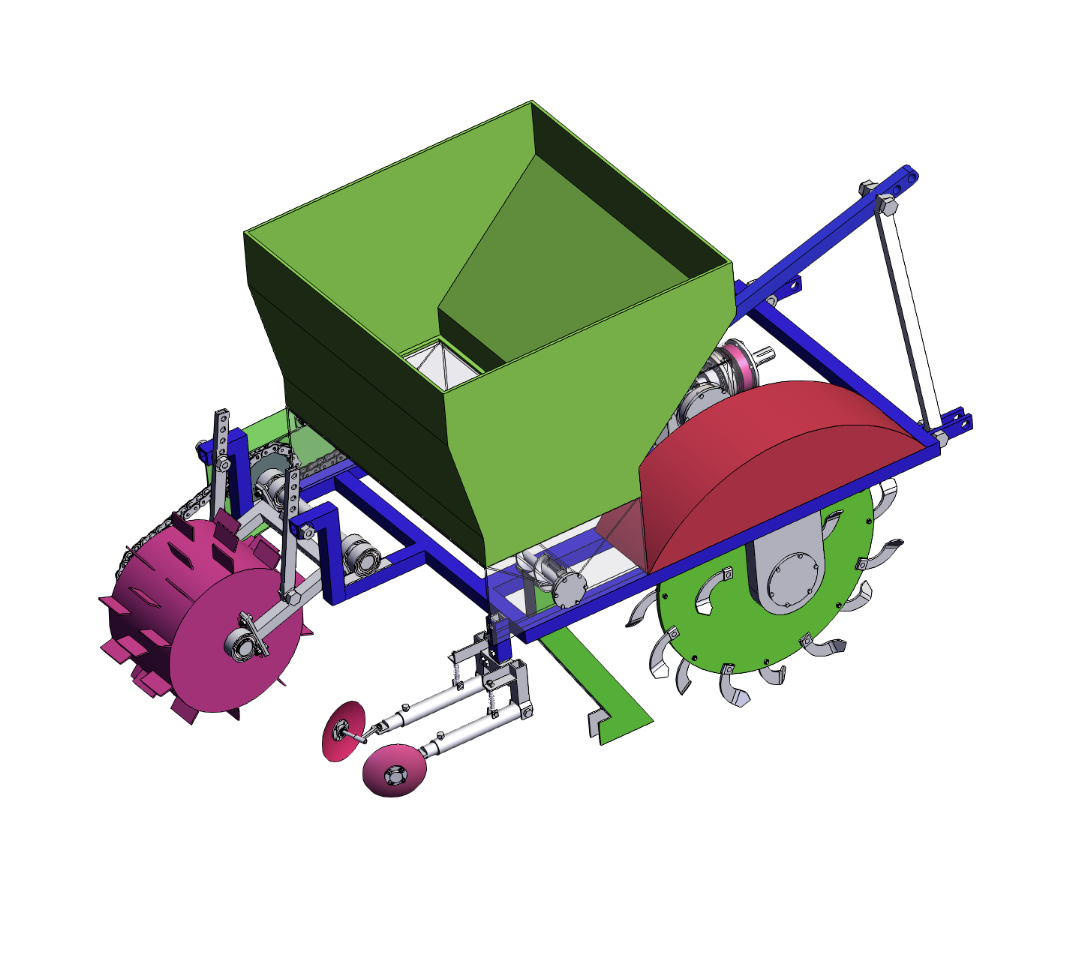 果园开沟施肥机的设计【三维SW】【9张CAD图纸+说明书】
