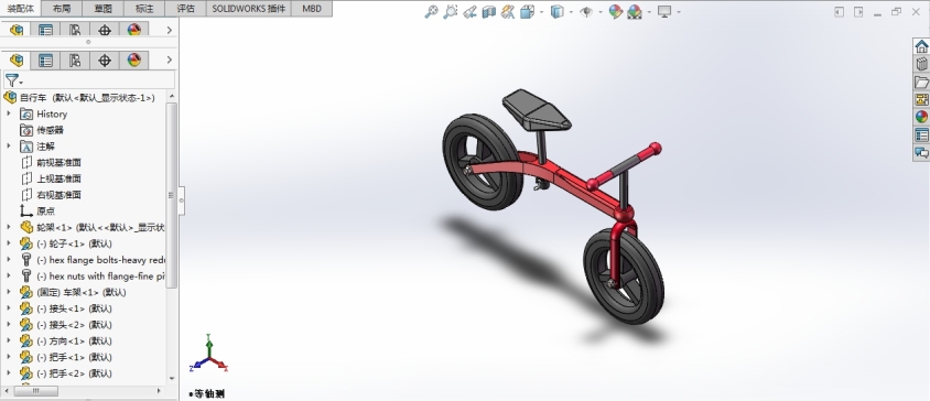 SolidWorks  儿童平衡车