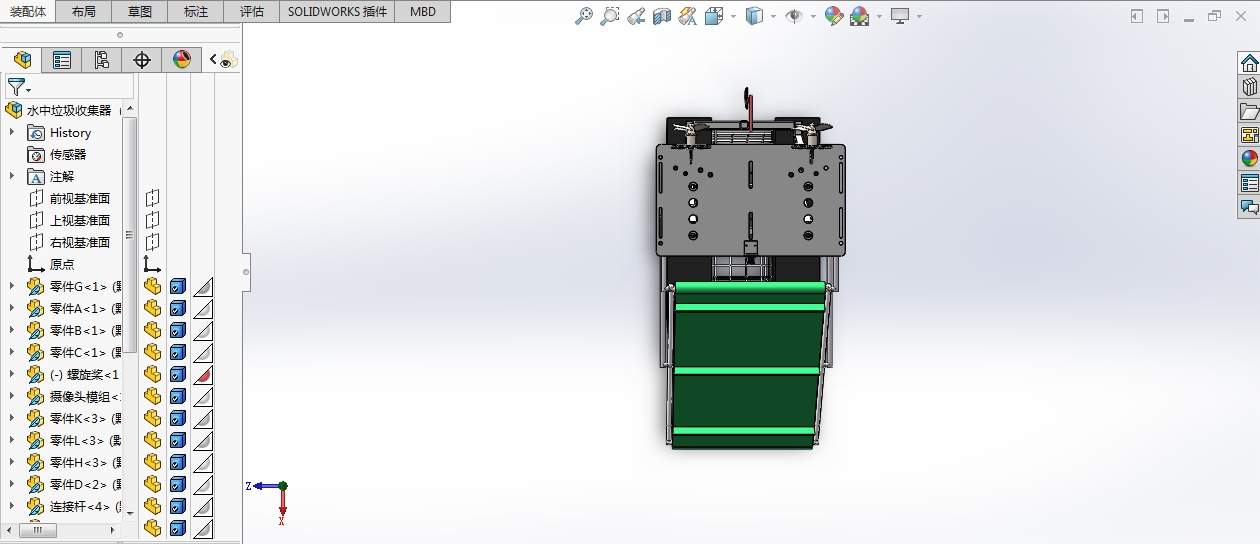 solidworks 水中垃圾收集器