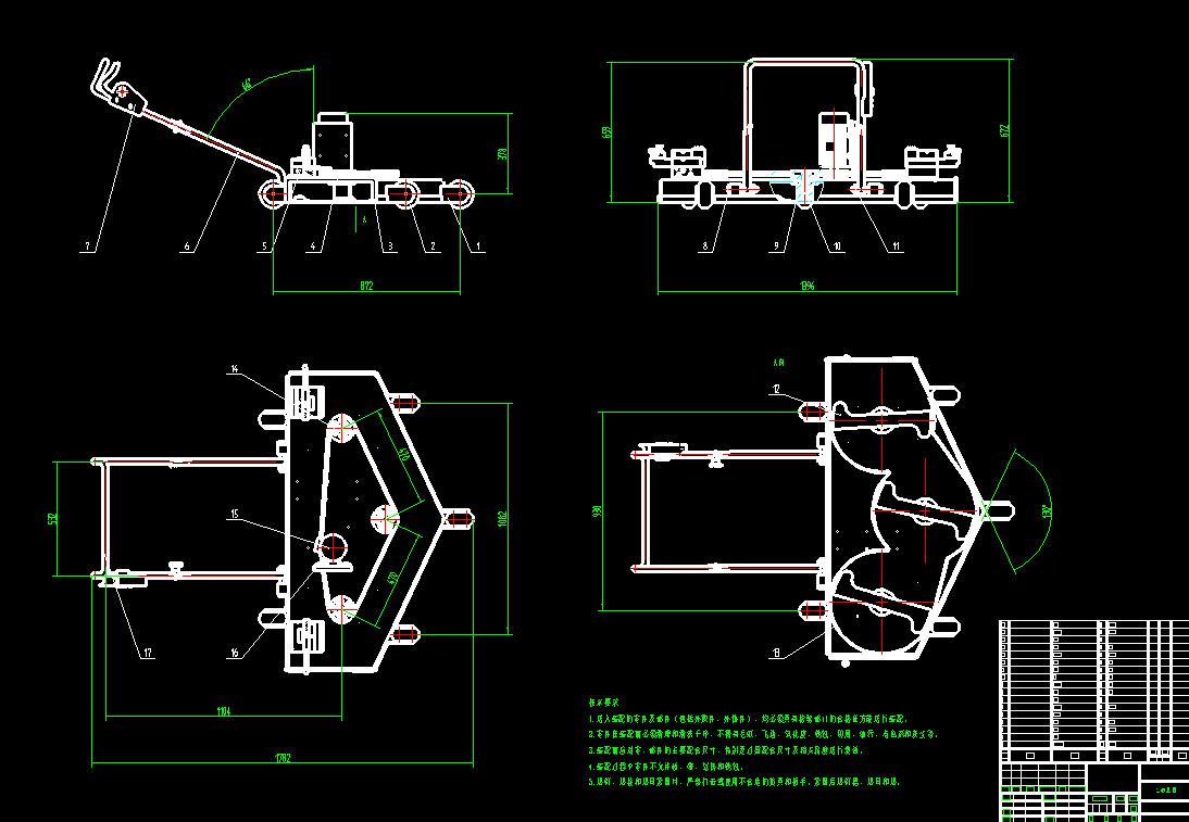 手推除草机CAD