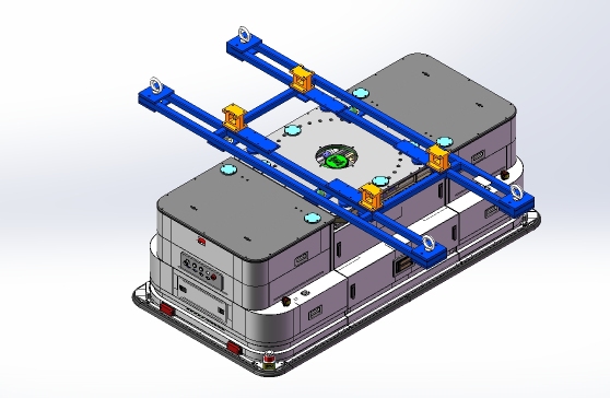 麦轮AGV小车3D数模图纸 Solidworks设计