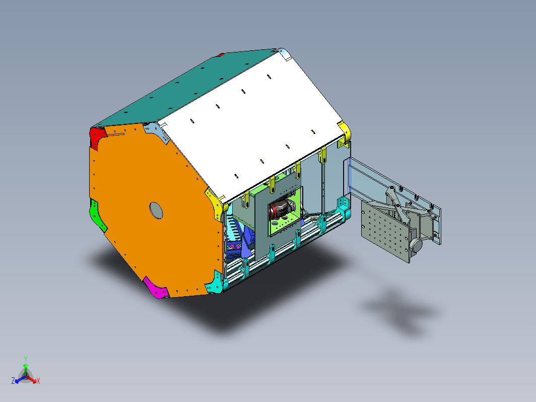 智能存储鞋柜三维stp+CAD