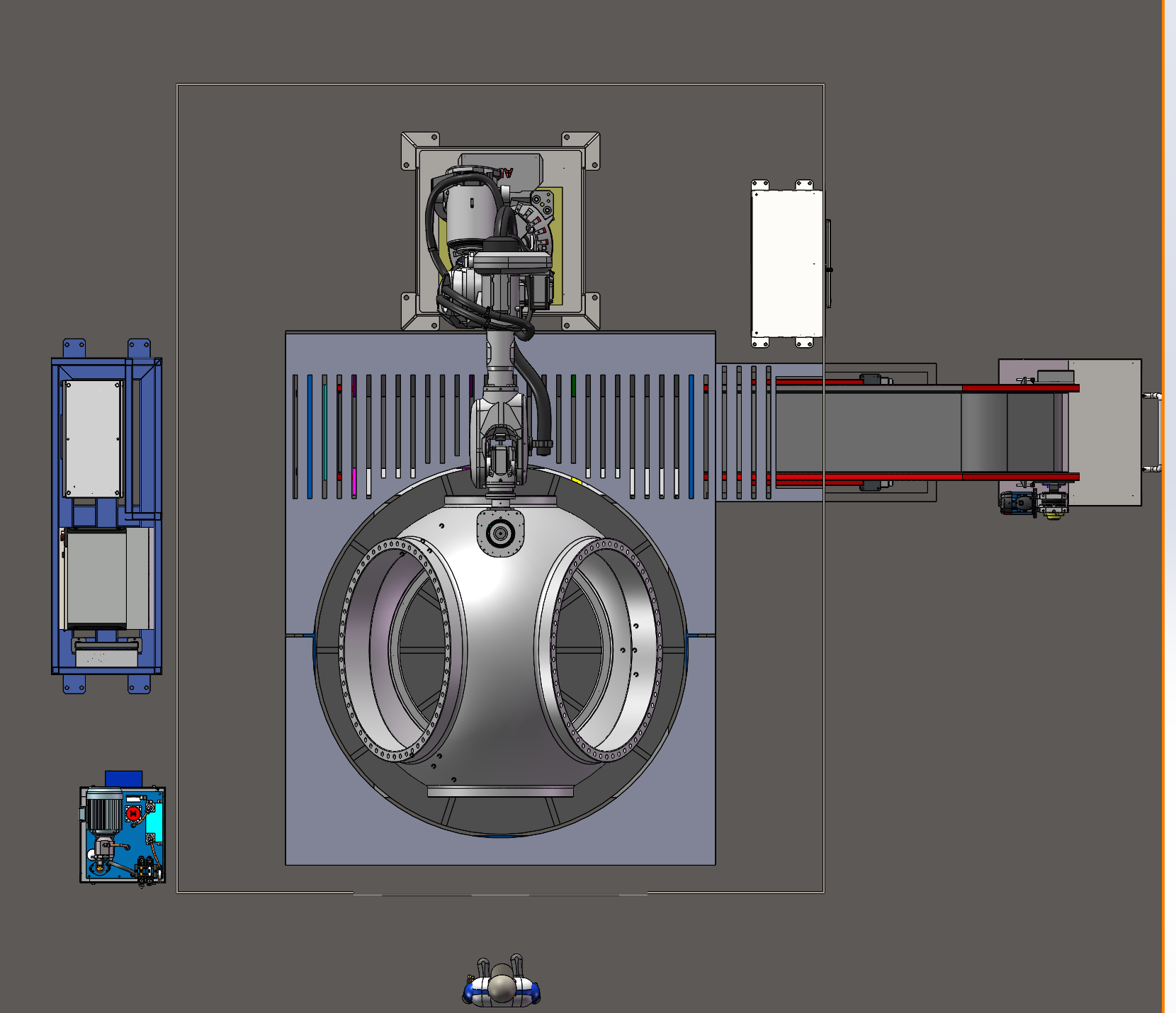小型风电轮毂机器人打磨方案