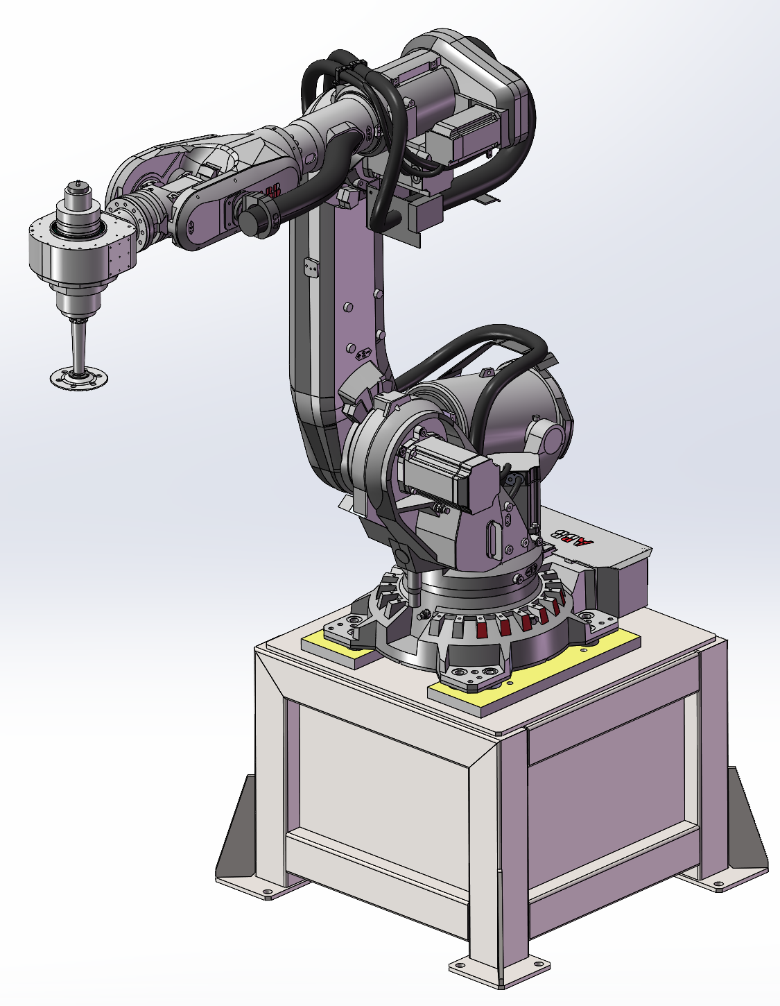 小型风电轮毂机器人打磨方案