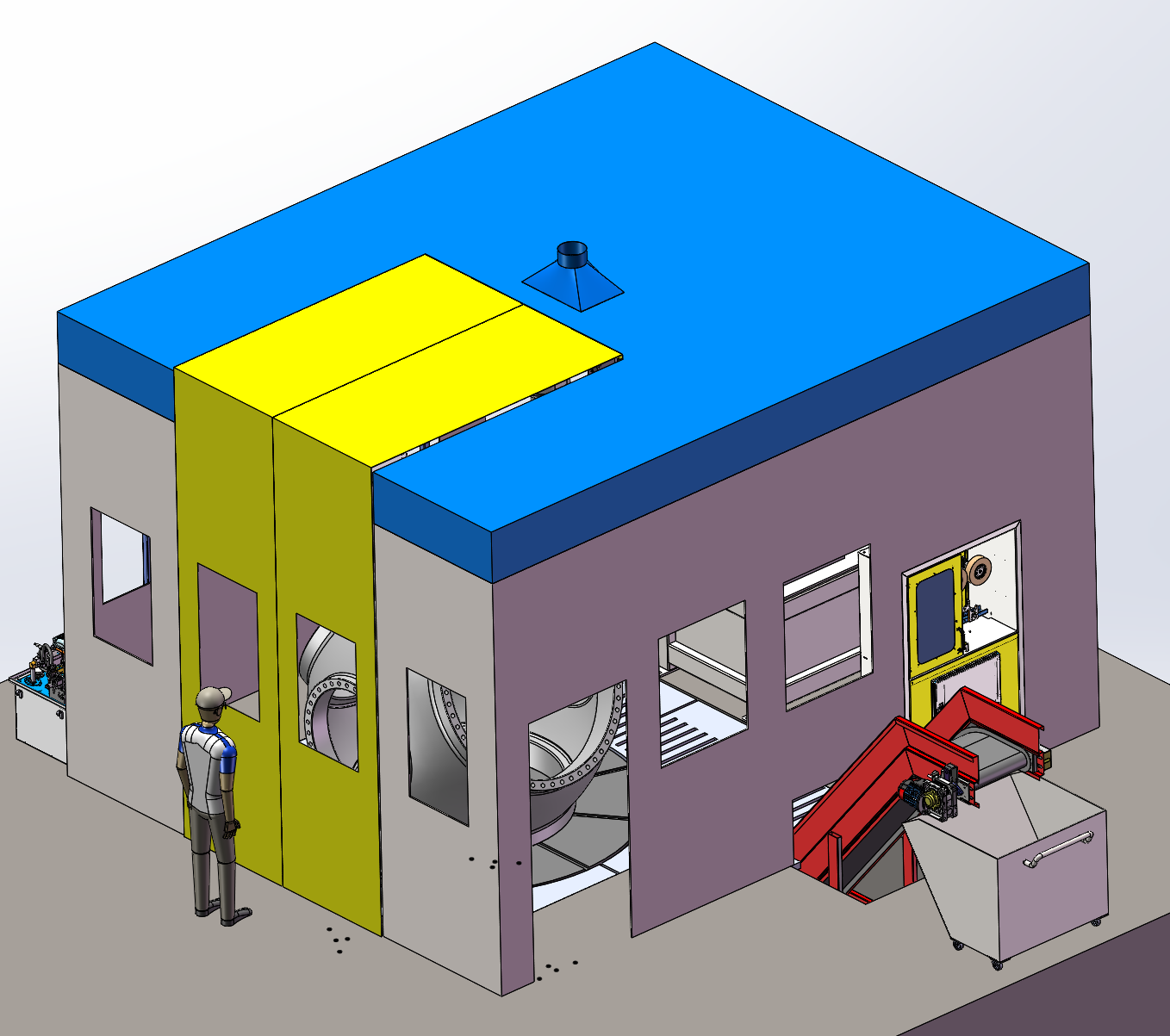 小型风电轮毂机器人打磨方案