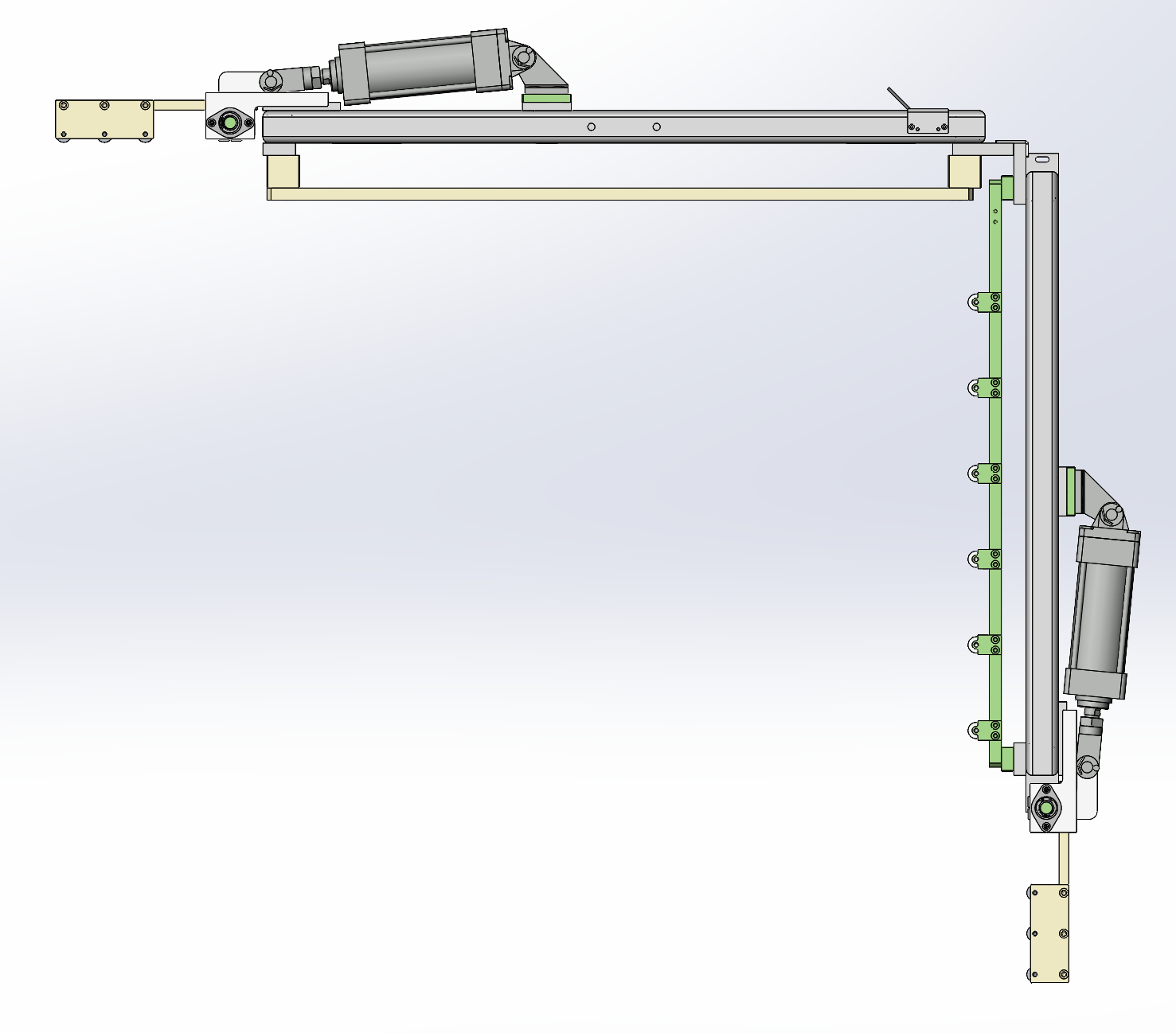料框在输送线上定位机构