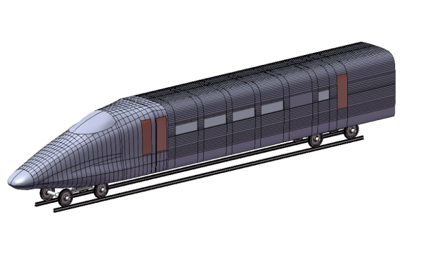 CRH2动车组头车模型