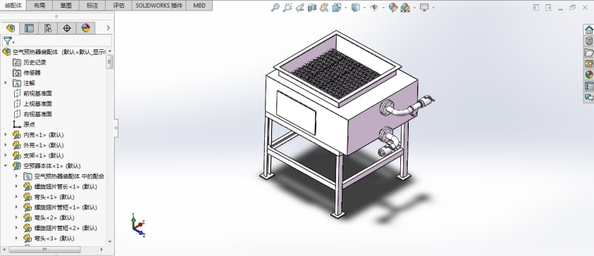 Solidworks 空预器整体装配