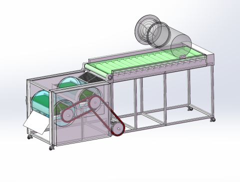 蓝莓分级机器三维设计