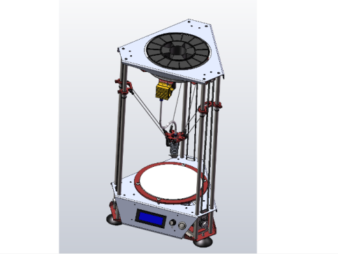 3D打印机CAD图纸及三维模型+说明书