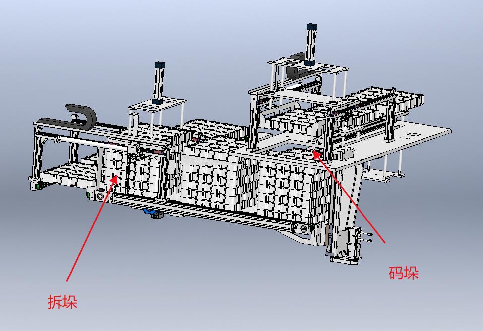 托盘顶升移栽码垛拆垛搬运输送系统