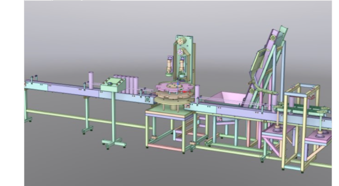 自动灌装压盖机3D