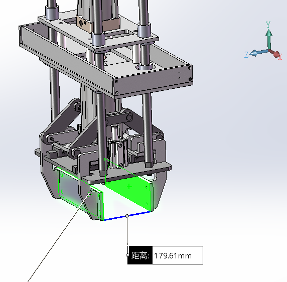 双行程气动连杆同步夹持机构