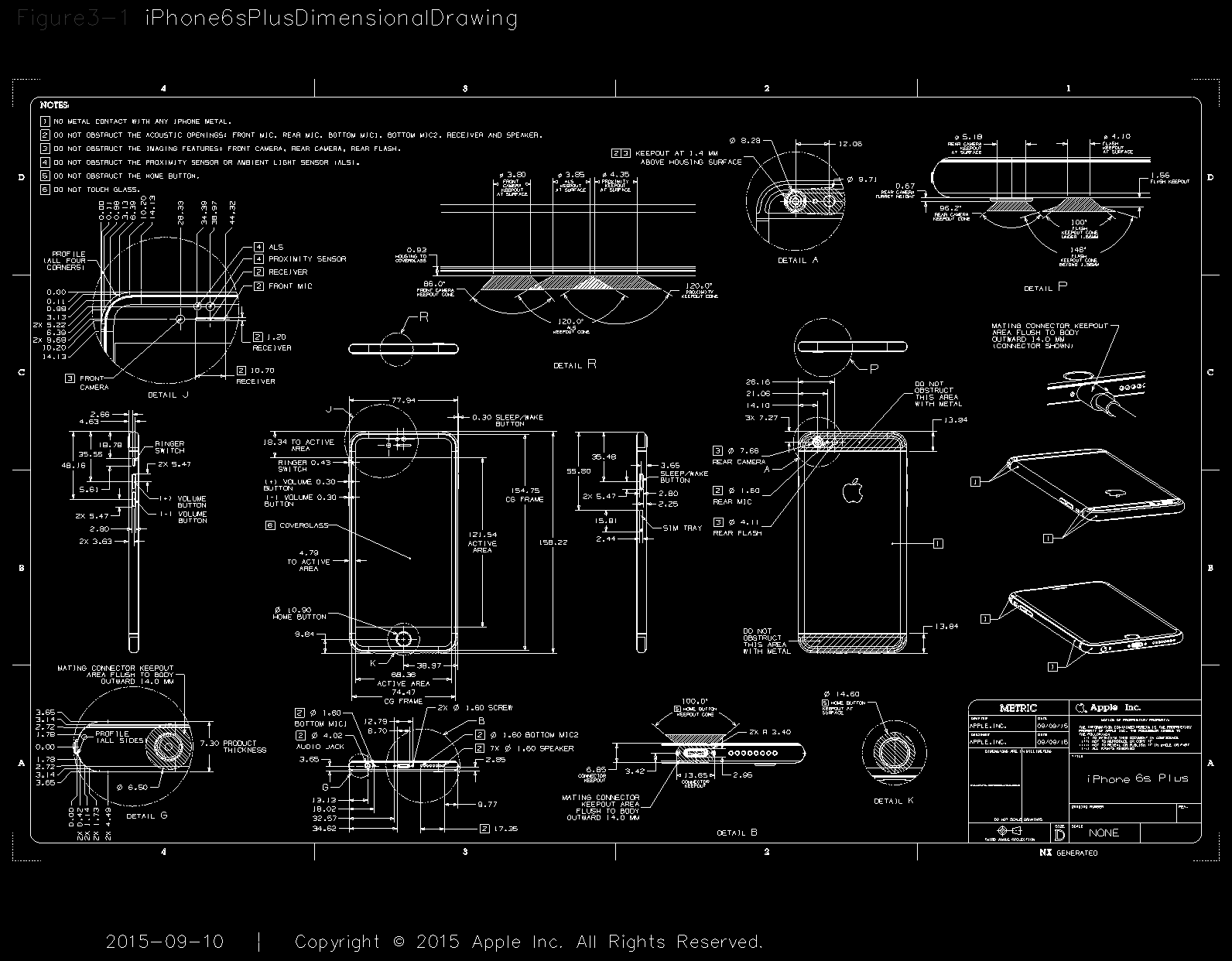 苹果iphone 6s_6sp手机模型抄数CAD