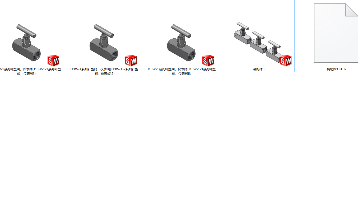 3种J13W-1系列针型阀