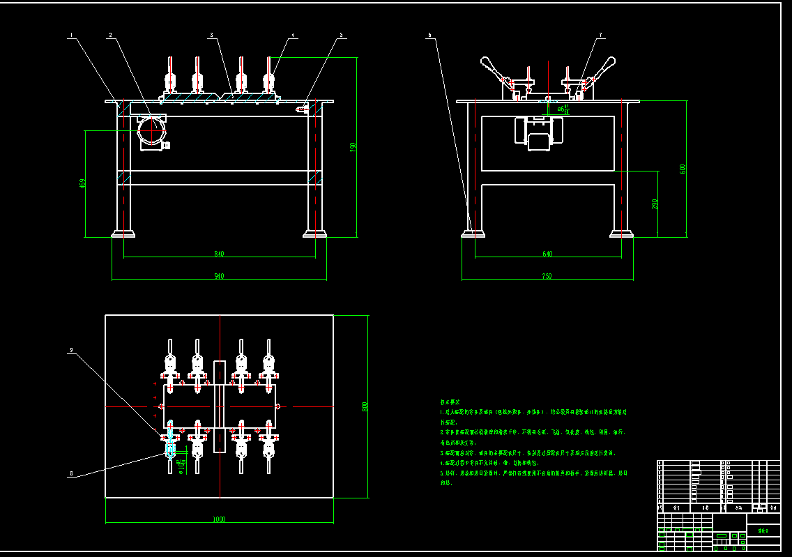 焊接夹具工作台CAD