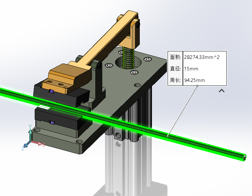 气动弹簧缓冲圆管夹装置-裁断
