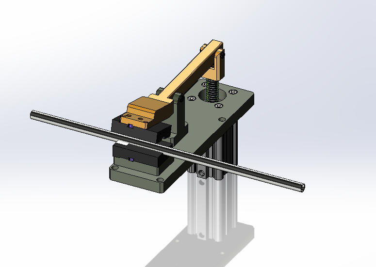 气动弹簧缓冲圆管夹装置-裁断