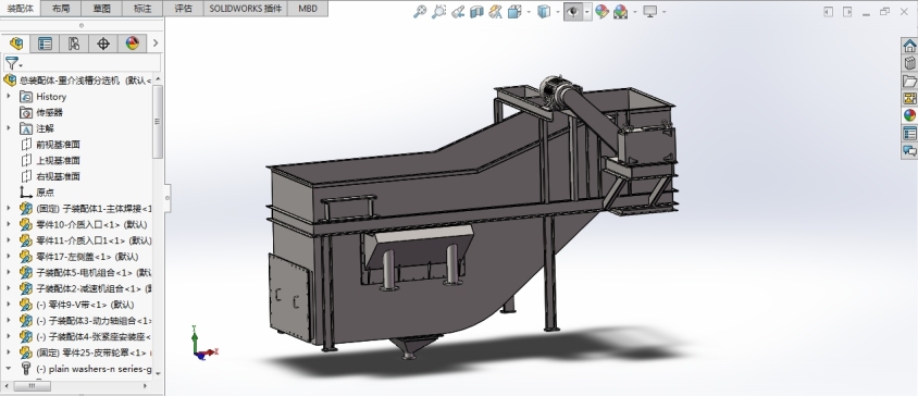 Solidworks重介浅槽分选机