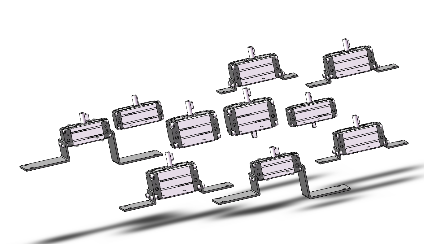 10种CRA1齿轮齿条式摆动气缸