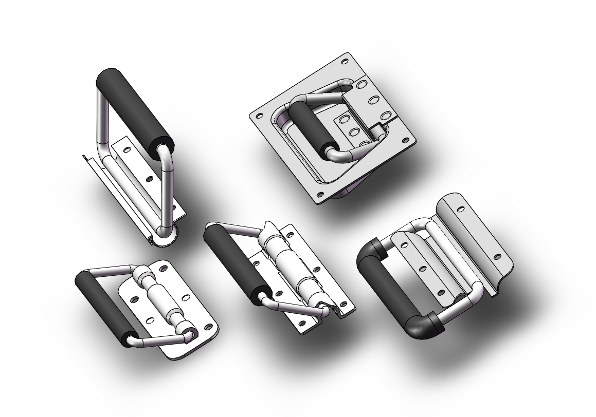 5款冲压拉手模型