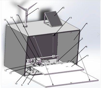 巡线机器人塔架机库结构设计三维SW2017带参+CAD+说明书