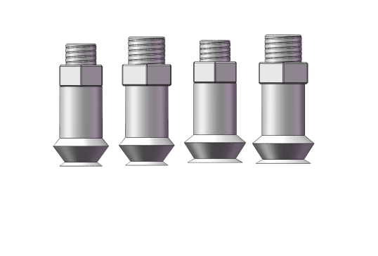 4款ZPT系列不带缓冲型外螺纹风琴形吸盘(B)吸盘直径6,8