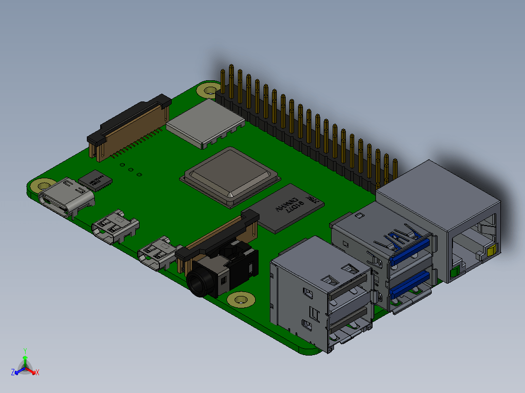 树莓派4B三维模型=902681==50