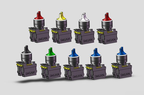 9款短柄旋钮开关模型