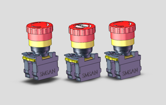 3款急停按钮模型