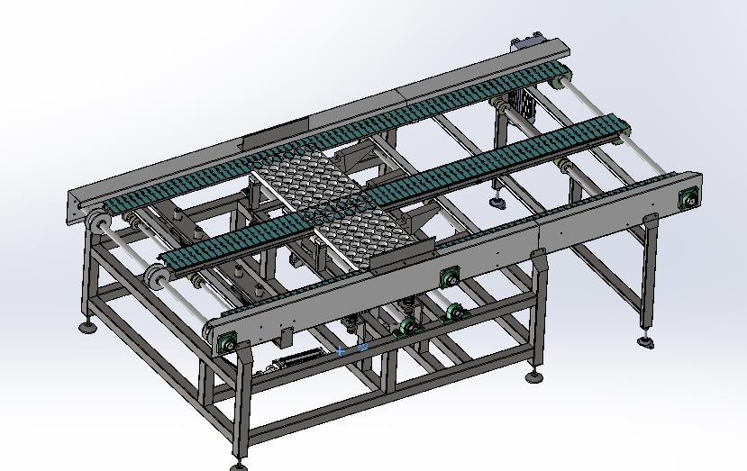 双通道多连杆定位顶升链板带托盘输送机