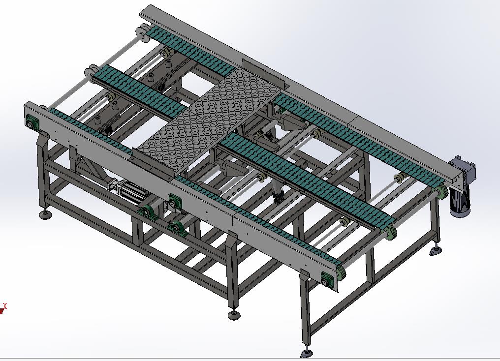 双通道多连杆定位顶升链板带托盘输送机