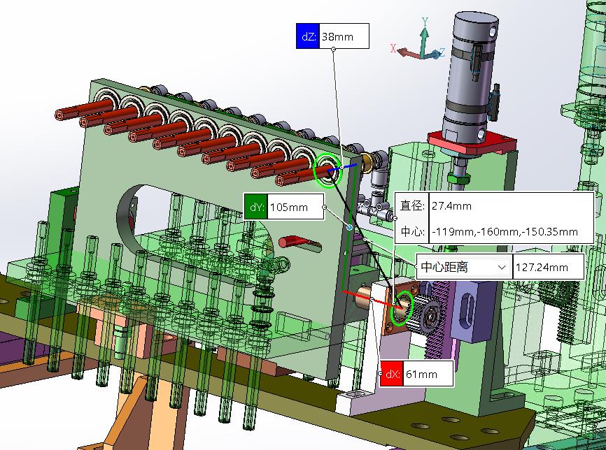 10轴同步旋转齿轮齿条90度翻转移动平台机构