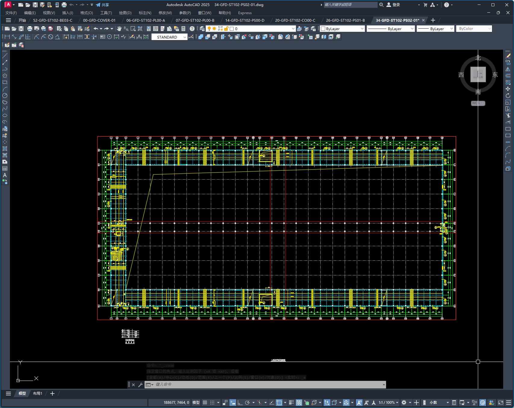 衡阳某框排架厂房结构设计图